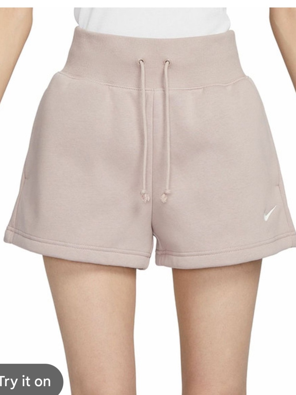 Nike Phoenix Sweat shorts size large mauve/taupe